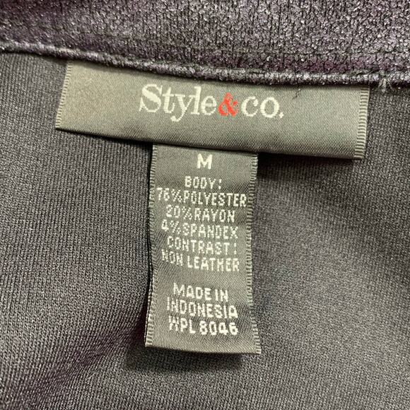 50% OFF Style & Co Jacket Side Zip Motto Vegan Leather Suede - Picture 5 of 8